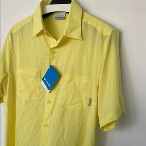 Columbia Red Eagle Lake Omni-Wick Short Sleeve Button Up Ripstop Shirt Small